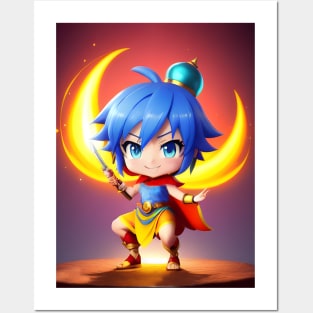 Little Cheerful Genie Boy Posters and Art